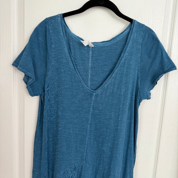 Anthropologie Daily Practice 100% Cotton V Neck Short Sleeve Maxi Dress Size S - Picture 2 of 10